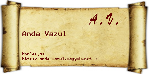 Anda Vazul névjegykártya